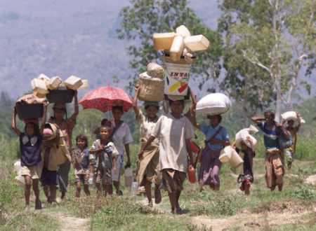 Refugees return to Timor (Photo, 23k)